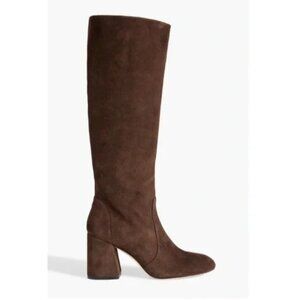 NEW Stuart Weitzman Flareblock 85 Slouch Knee High Boots Womens 9 Brown Suede